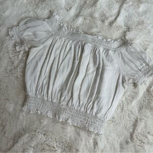 Show Me Your MuMu off the shoulder white top renaissance style